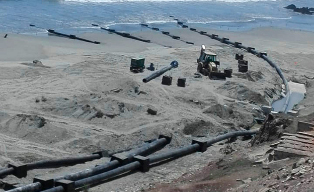 Instalación de emisario submarino para Megapuerto de Chancay